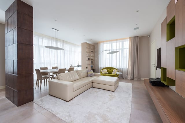 Comfortable modern living room in a well-conditioned home