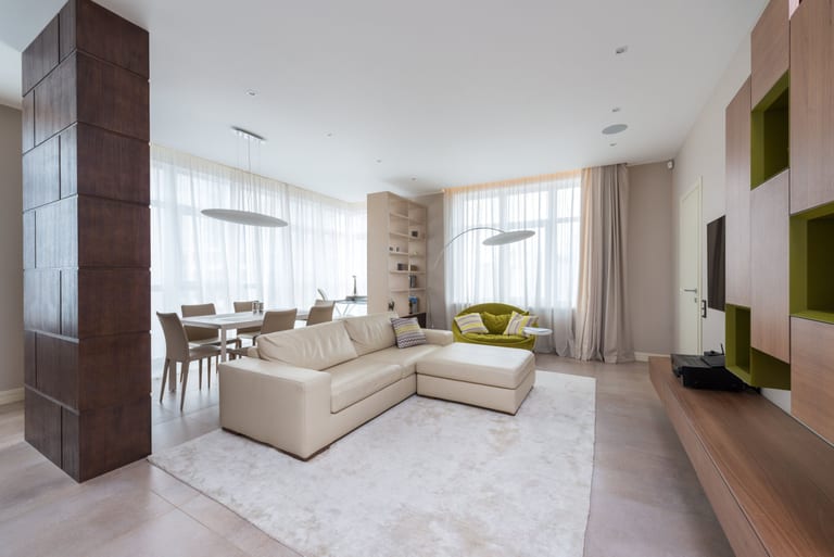 Comfortable modern living room in a well-conditioned home